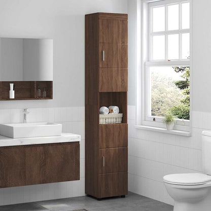 Badrumsskåp TULUM Brun Ek 37 x 31.5 x 203 cm