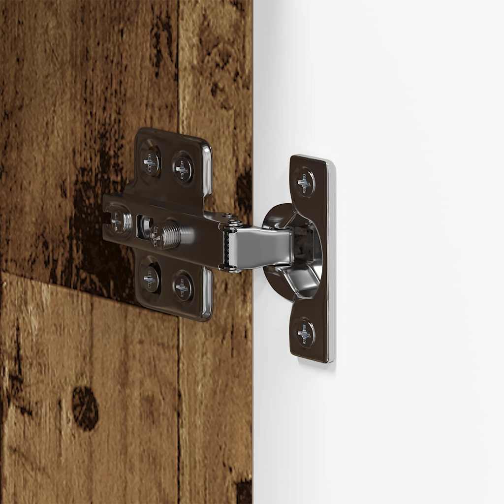 Badrumsskåp med lagring TULUM Gammalt Trä 37 x 31.5 x 203 cm