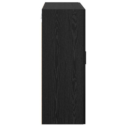 Väggmonterade Skåp 2 pcs Svart ek 69.5 x 34 x 90 cm