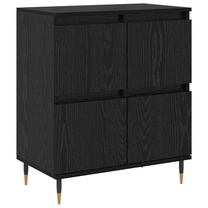 Skåp Svart 3 pcs Svart Ek 180 x 35 x 70 cm
