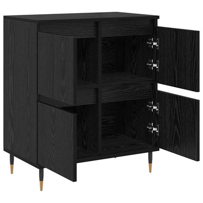 Skåp Svart 3 pcs Svart Ek 180 x 35 x 70 cm