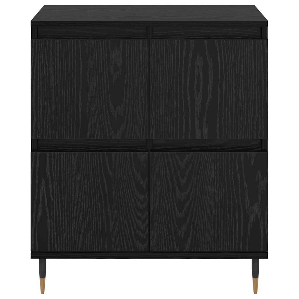 Skåp Svart 3 pcs Svart Ek 180 x 35 x 70 cm