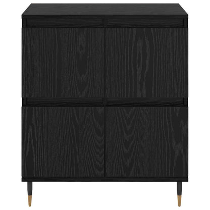 Skåp Svart 3 pcs Svart Ek 180 x 35 x 70 cm