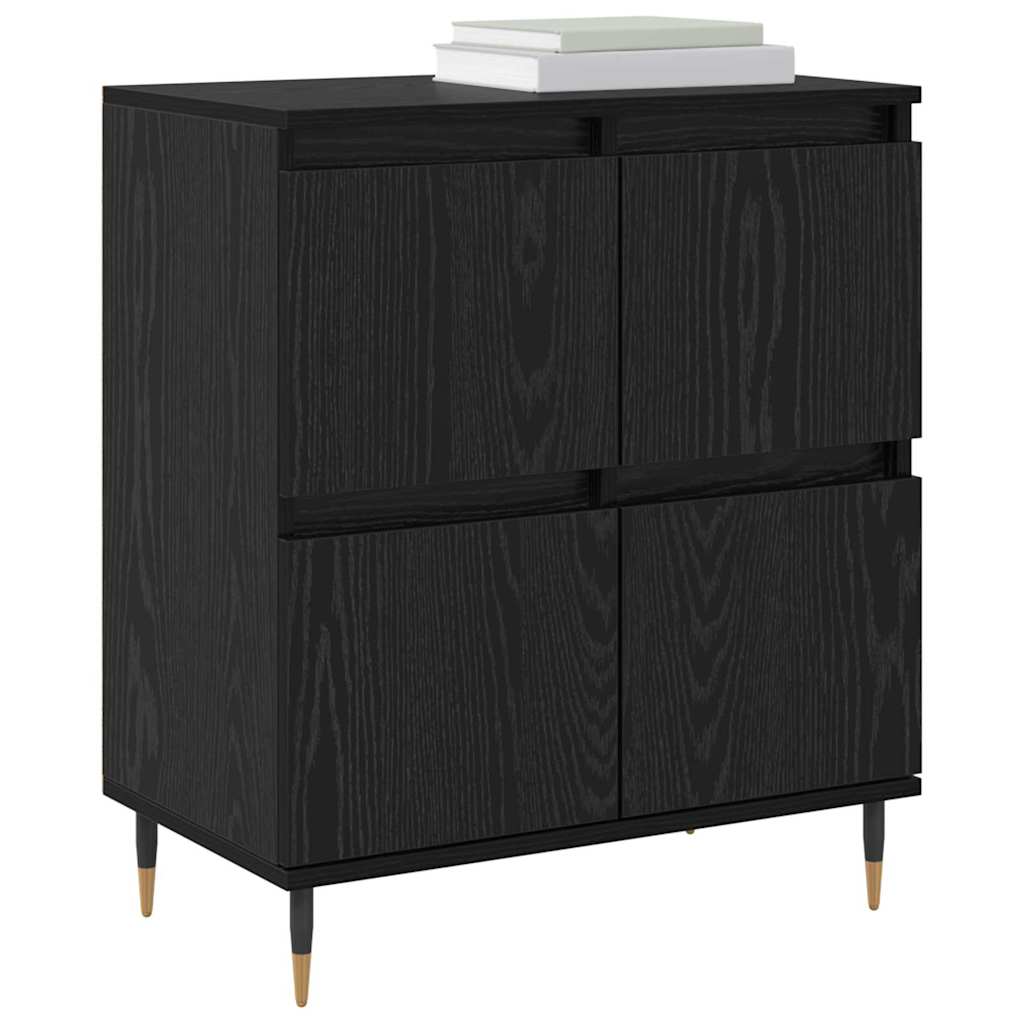 Skåp Svart 3 pcs Svart Ek 180 x 35 x 70 cm