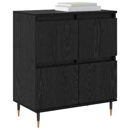 Skåp Svart 3 pcs Svart Ek 180 x 35 x 70 cm