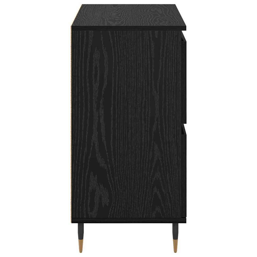 Skåp Svart 3 pcs Svart Ek 180 x 35 x 70 cm