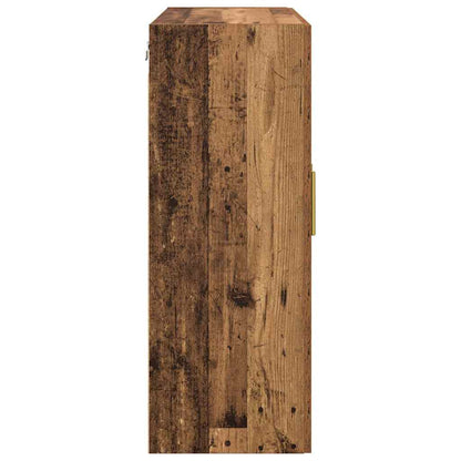 Väggmonterade Skåp 2 pcs Gammalt trä 69.5 x 34 x 90 cm