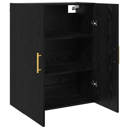 Väggmonterade Skåp 2 pcs Svart ek 69.5 x 34 x 90 cm