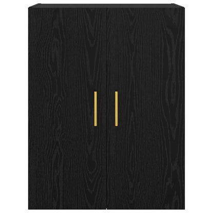 Väggmonterade Skåp 2 pcs Svart ek 69.5 x 34 x 90 cm