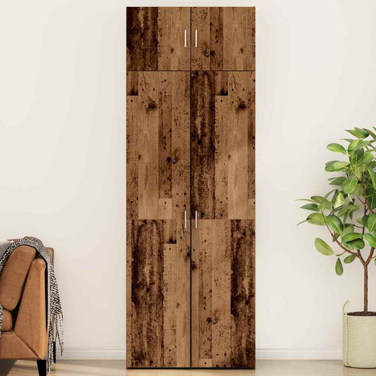 Skåp Åldrat Trä 80 x 42.5 x 225 cm