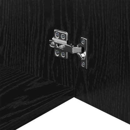 Skåp Svart Ek 80 x 41 x 225 cm