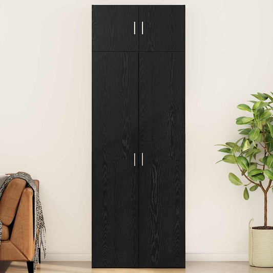 Skåp Svart Ek 80 x 41 x 225 cm