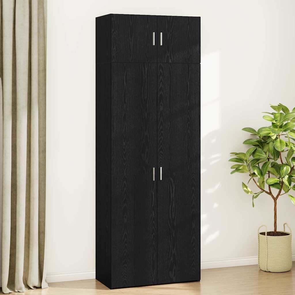 Skåp Svart Ek 80 x 41 x 225 cm