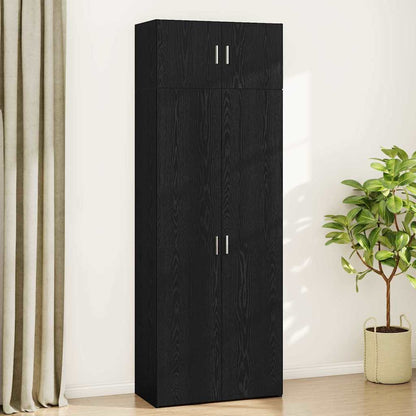 Skåp Svart Ek 80 x 41 x 225 cm