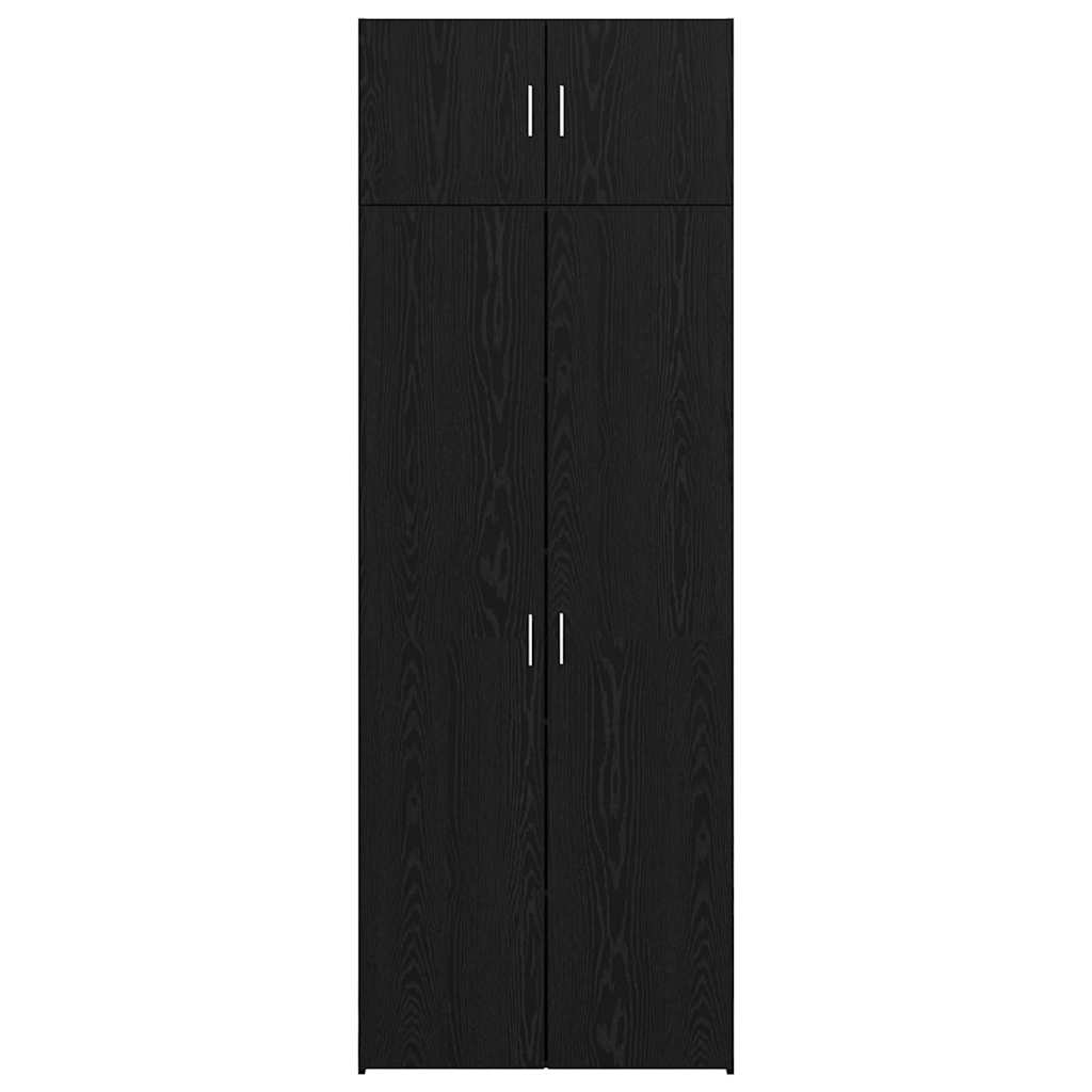 Skåp Svart Ek 80 x 41 x 225 cm