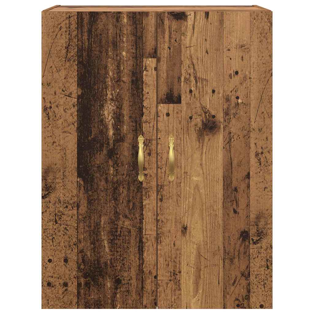 Väggmonterade Skåp 2 pcs Gammalt trä 69.5 x 34 x 90 cm