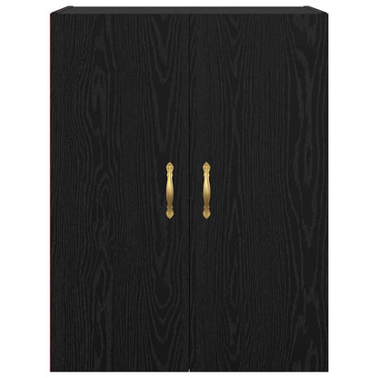 Väggmonterade Skåp 2 pcs Svart ek 69.5 x 34 x 90 cm