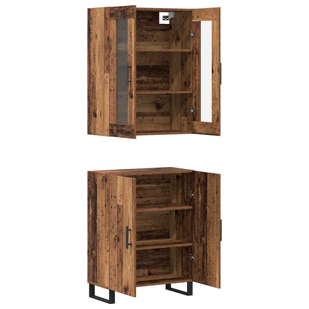 Skåp Väggmonterad Gammalt trä 69.5 x 34 x 90 cm Konstruerat trä