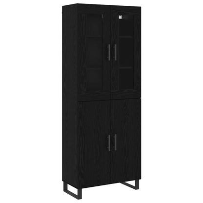 Skåp Svart ek 69.5 x 34 x 90 cm Konstruerat trä