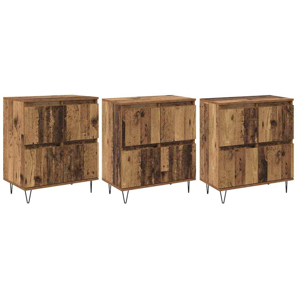 Skåp Trä 3 pcs Gammalt Trä 180 x 35 x 70 cm