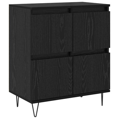 Skåp Svart 3 pcs Svart Ek 180 x 35 x 70 cm