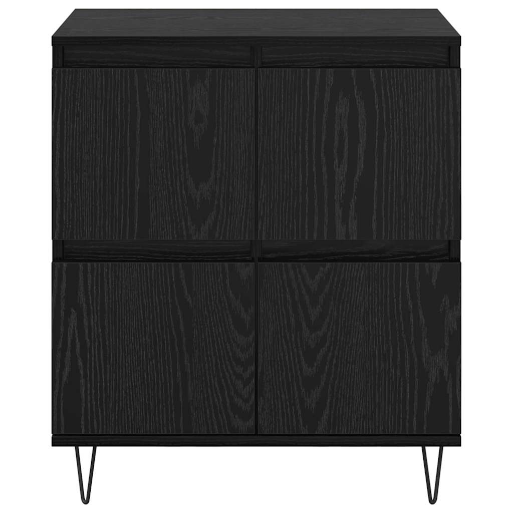 Skåp Svart 3 pcs Svart Ek 180 x 35 x 70 cm