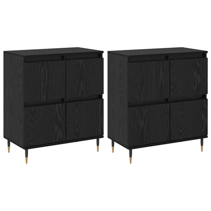 Skåp Svart 2 pcs Svart Ek 120 x 35 x 70 cm