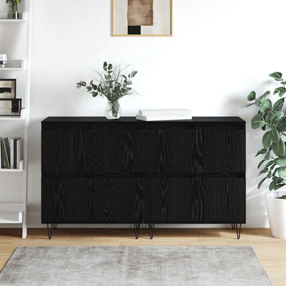 Skåp Svart 2 pcs Svart Ek 120 x 35 x 70 cm