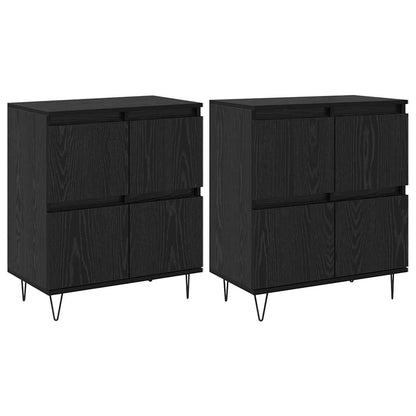 Skåp Svart 2 pcs Svart Ek 120 x 35 x 70 cm
