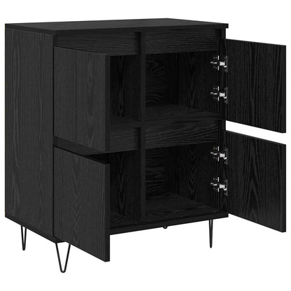 Skåp Svart 2 pcs Svart Ek 120 x 35 x 70 cm