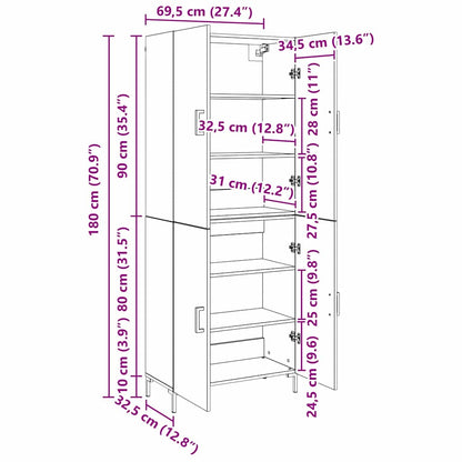 Skåp Artisan Ek 2 pcs 69.5 x 34 x 180 cm