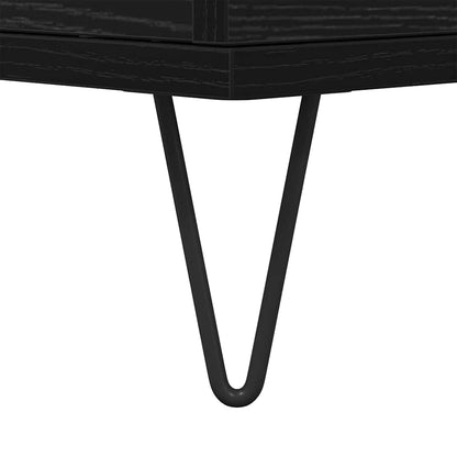 Skåp Svart Ek 2 pcs 120 x 35 x 70 cm