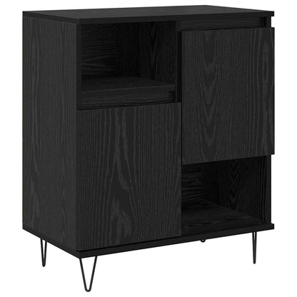 Skåp Svart Ek 2 pcs 120 x 35 x 70 cm