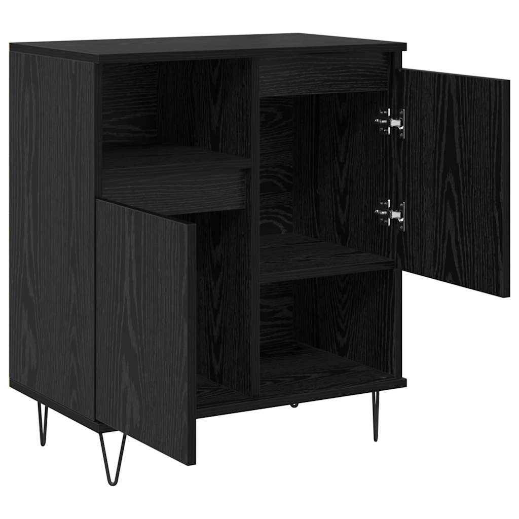 Skåp Svart Ek 2 pcs 120 x 35 x 70 cm