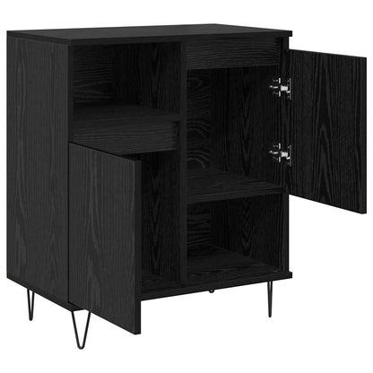 Skåp Svart Ek 2 pcs 120 x 35 x 70 cm