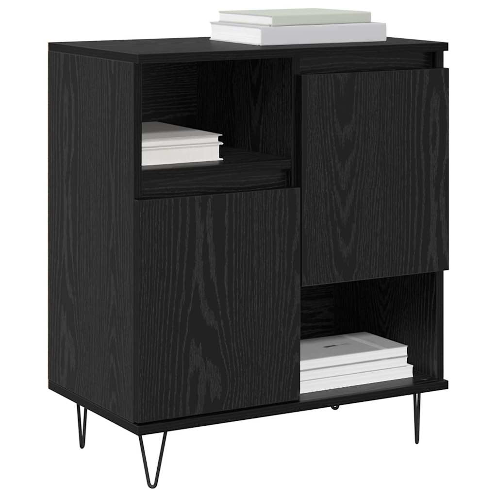 Skåp Svart Ek 2 pcs 120 x 35 x 70 cm
