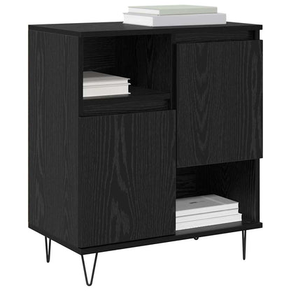 Skåp Svart Ek 2 pcs 120 x 35 x 70 cm