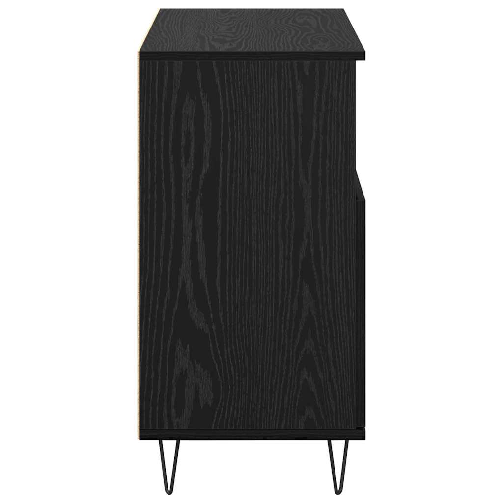 Skåp Svart Ek 2 pcs 120 x 35 x 70 cm