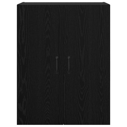 Väggskåp Svart Ek 2 pcs 69.5 x 34 x 90 cm