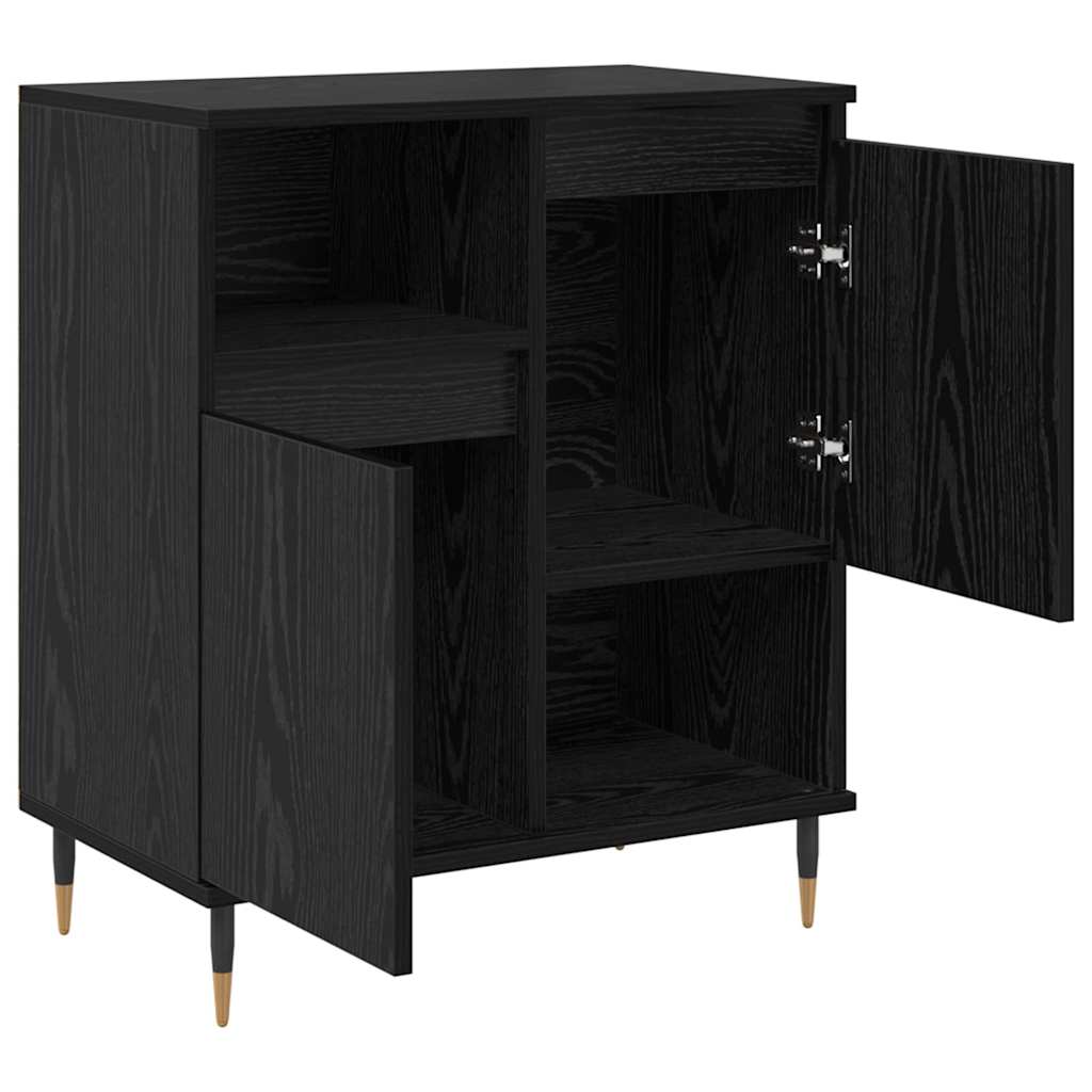 Skåp Svart 2 pcs Svart Ek 120 x 35 x 70 cm