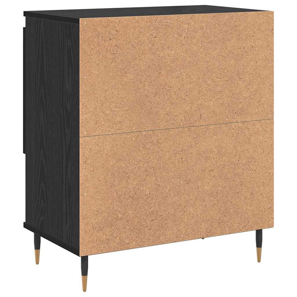 Skåp Svart 2 pcs Svart Ek 120 x 35 x 70 cm
