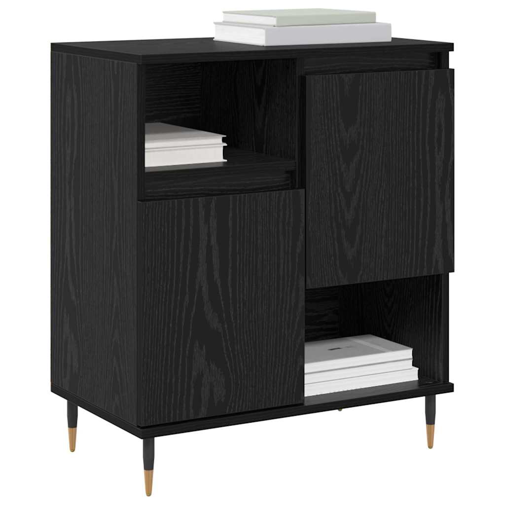 Skåp Svart 2 pcs Svart Ek 120 x 35 x 70 cm