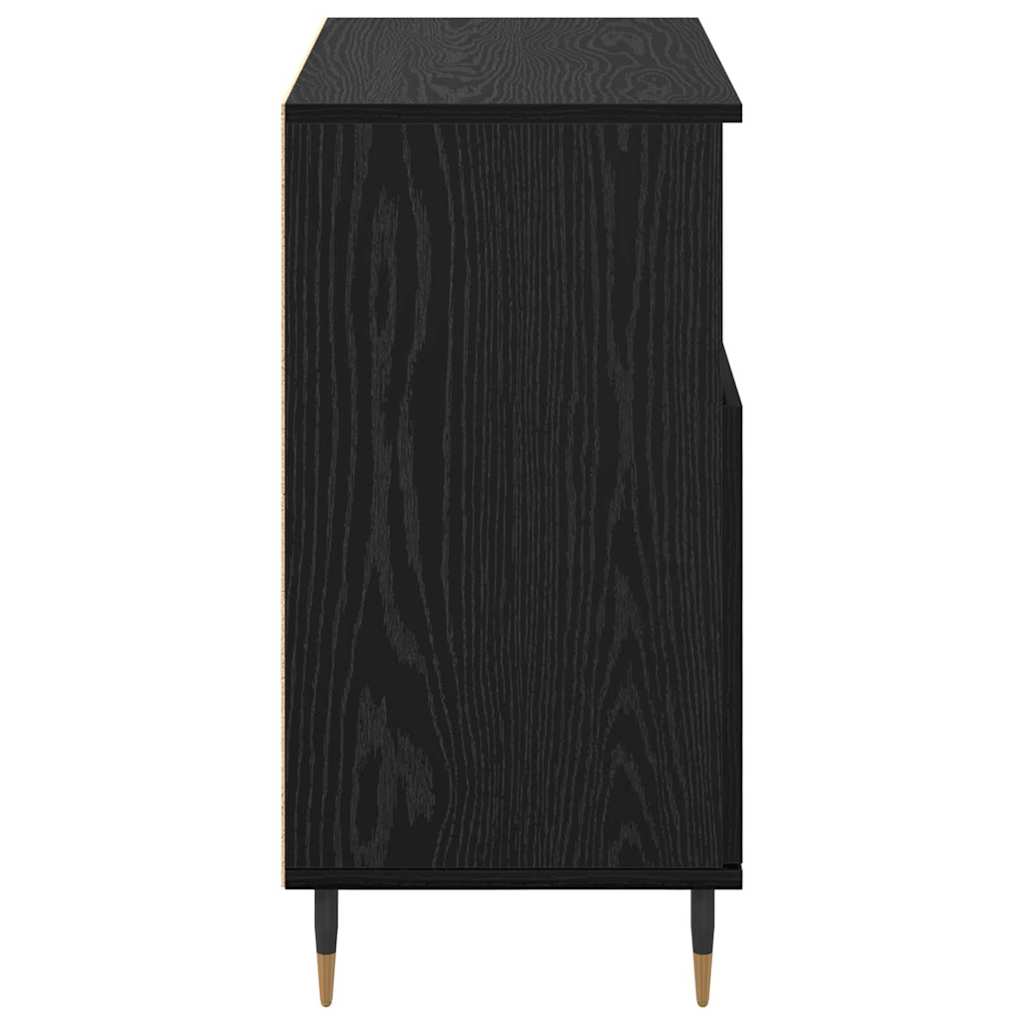 Skåp Svart 2 pcs Svart Ek 120 x 35 x 70 cm