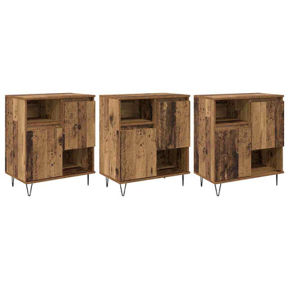 Skåp Trä 3 pcs Gammalt Trä 180 x 35 x 70 cm