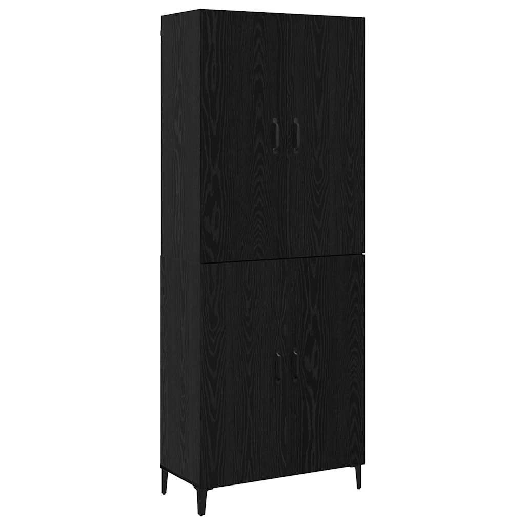 Skåp Svart Ek 69.5 x 34 x 180 cm