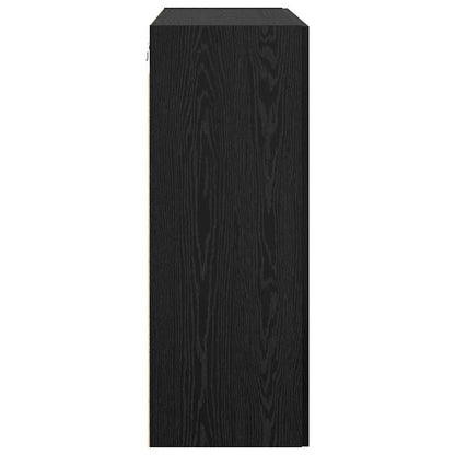Väggskåp Svart Ek 2 pcs 69.5 x 34 x 90 cm