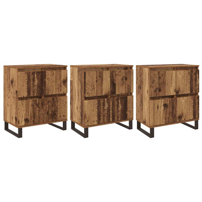 Skåp Åldrat Trä 3 pcs 180 x 35 x 70 cm