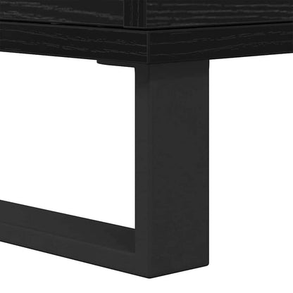 Skåp Svart Ek 3 pcs 180 x 35 x 70 cm