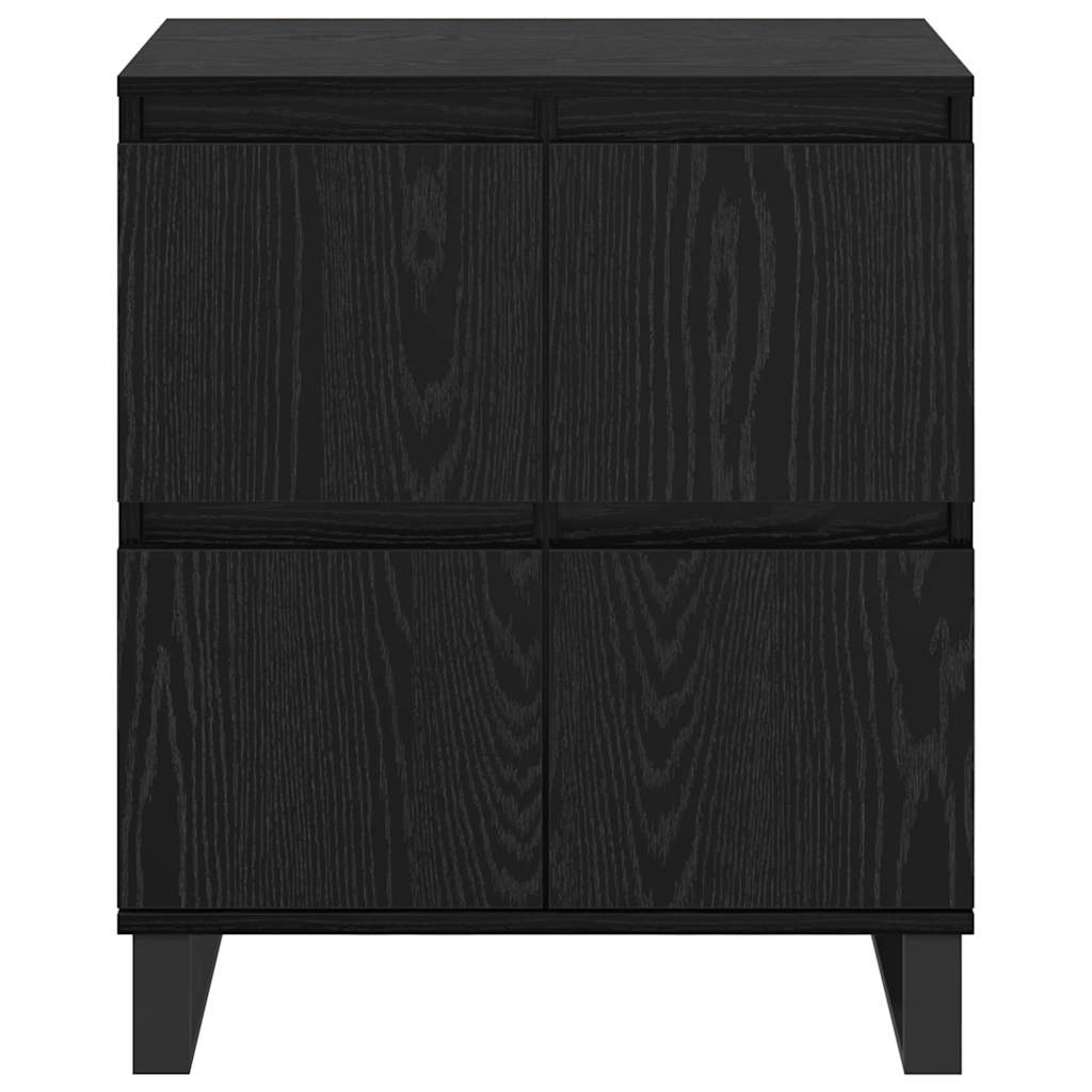 Skåp Svart Ek 3 pcs 180 x 35 x 70 cm