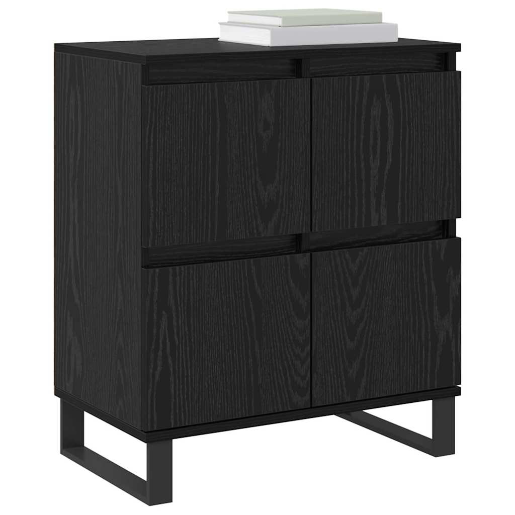 Skåp Svart Ek 3 pcs 180 x 35 x 70 cm